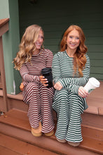 Load image into Gallery viewer, The Pine Striped Set-Green

