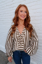Load image into Gallery viewer, Stacy Dolman Lace-Up Blouse
