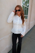 Load image into Gallery viewer, As Usual Button Up Top- White
