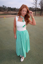 Load image into Gallery viewer, Fairway Stripe Midi Skirt- Green
