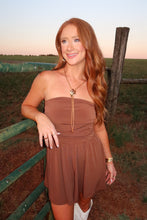 Load image into Gallery viewer, Carmen Strapless Waist Romper-Brown
