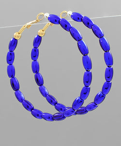Rice Ball Beads Round Hoops