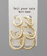 Load image into Gallery viewer, 3 Pair Hoops Set
