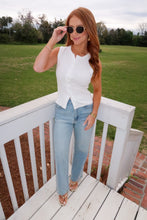 Load image into Gallery viewer, Everyday Button Up Tank- White
