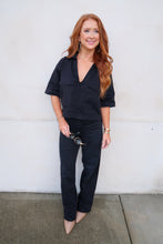 Load image into Gallery viewer, Carter Denim Top-Black
