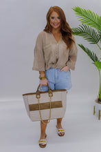 Load image into Gallery viewer, Sunbathing Knit Button Up- Taupe
