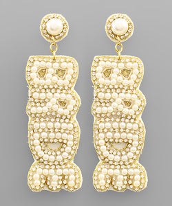 Bride Pearl & Crystal Earrings