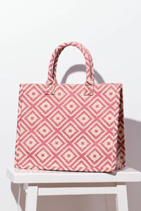 Charlotte Geometric Fabric Tote
