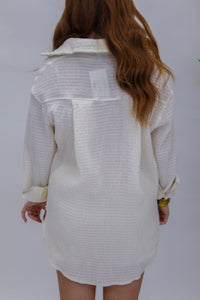 Best Days Smocked Set Button Up- Cream