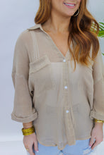 Load image into Gallery viewer, Sunbathing Knit Button Up- Taupe
