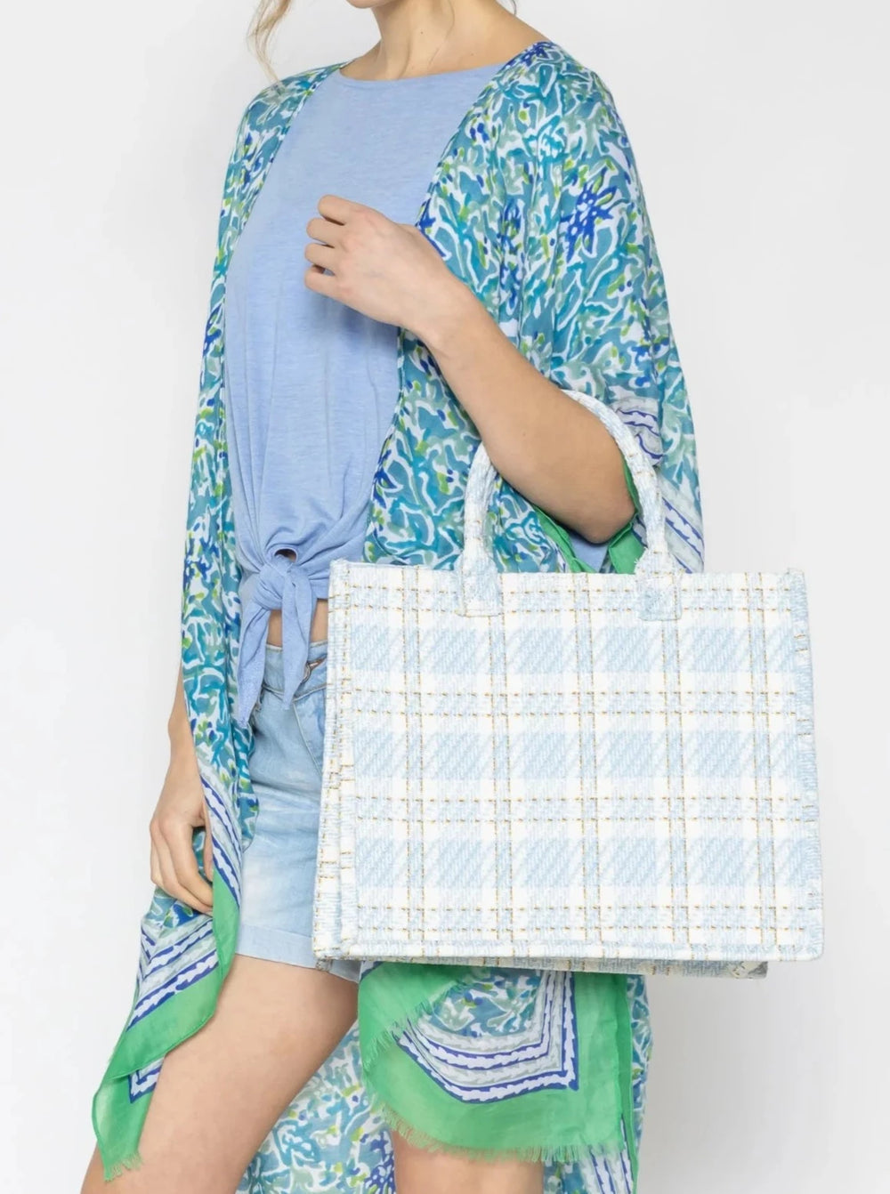 Jacky Big Plaid Tote