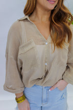Load image into Gallery viewer, Sunbathing Knit Button Up- Taupe
