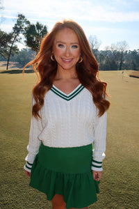 Tee Time Varsity Knit Sweater