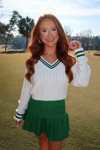 Tee Time Varsity Knit Sweater