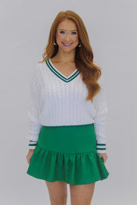 Blossom Balloon Skort-Green