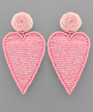 Load image into Gallery viewer, Beaded Heart Earrings
