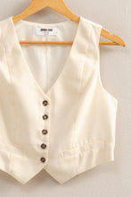 Load image into Gallery viewer, Lady Button Down Vest- White
