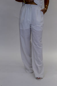 Peggy Pinstripe Wide Leg Dress Pant Set