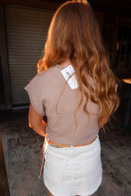 Load image into Gallery viewer, Kali Cap Sleeve Knit Sweater Top- Taupe

