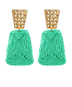 Raffia 2 Trapezoid & Textured Earrings