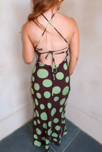 Load image into Gallery viewer, Parker Polka Dot Halter Dress-Brown
