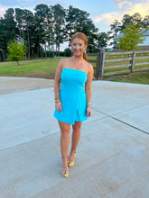 Load image into Gallery viewer, Lundi Strapless Romper-Aqua
