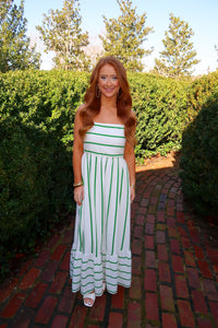 May Striped Linen Maxi Dress