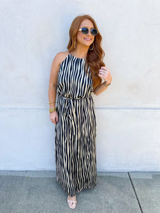 Haley Halter Neck Jumpsuit- Black