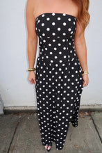 Load image into Gallery viewer, Claire Polka Dot Strapless Dress
