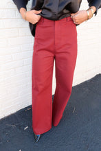 Load image into Gallery viewer, Makers Wide Leg Pants- Burgundy
