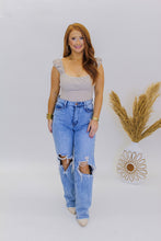 Load image into Gallery viewer, Vibin Cap Sleeve Bodysuit- Taupe
