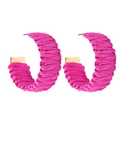Load image into Gallery viewer, Raffia Wrapped Hoops
