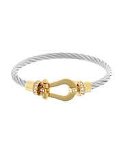 Load image into Gallery viewer, Horsebit Rope Wire Bangle Bracelet
