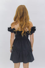 Load image into Gallery viewer, These Moments Ruffled Dress- Black
