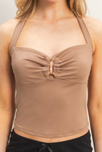 Load image into Gallery viewer, Stassi Halter Neck Top-Mocha
