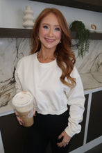 Load image into Gallery viewer, Everyday Crew Sweatshirt Top-Cream
