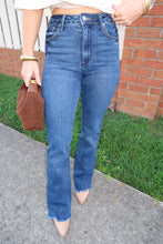 Load image into Gallery viewer, York High Rise Flare Jean- Dark Denim
