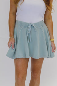 Flirty Stretchy Skort-Sage