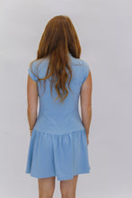 Load image into Gallery viewer, Wren Drop Waisted Mock Neck Dress-Light Blue
