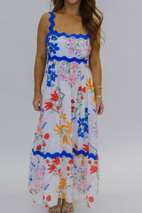 Greece Floral Midi Dress