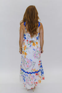 Greece Floral Midi Dress