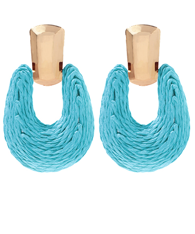 Wrapped Raffia Earrings