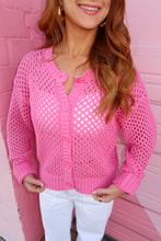 Load image into Gallery viewer, Candy Crochet Cardigan Sweater
