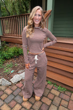 Load image into Gallery viewer, The Pine Striped Set-Brown
