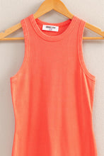 Load image into Gallery viewer, Carly Ribbed Halter Dress-Coral
