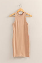 Load image into Gallery viewer, Carly Ribbed Halter Dress-Taupe
