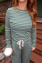 Load image into Gallery viewer, The Pine Striped Set-Green
