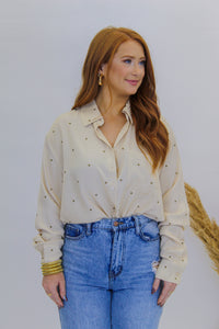 In The Moment Studded Button Up