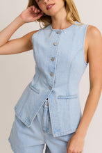 Load image into Gallery viewer, Tarsi Denim Button Top
