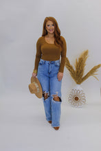 Load image into Gallery viewer, Much Love Scoop Neck Crop- Brown
